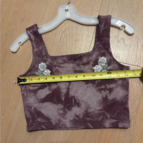 Purusha People Frozen Garden Square Top Tank Mauve Plum Flower Bra Medium NEW - Picture 11 of 12